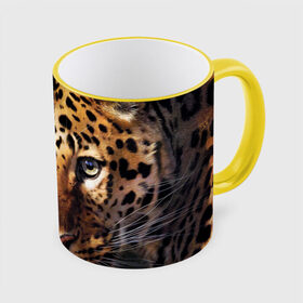 Кружка 3D с принтом Леопард в Новосибирске, керамика | ёмкость 330 мл | animal | leopard | look | predator | spotted | wild | взгляд | дикий | животное | леопард | пятнистый | хищник