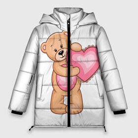 Женская зимняя куртка 3D с принтом Teddy Bear в Новосибирске, верх — 100% полиэстер; подкладка — 100% полиэстер; утеплитель — 100% полиэстер | длина ниже бедра, силуэт Оверсайз. Есть воротник-стойка, отстегивающийся капюшон и ветрозащитная планка. 

Боковые карманы с листочкой на кнопках и внутренний карман на молнии | teddy bear девушкам медведь тедди
