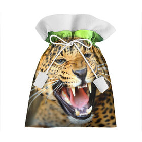 Подарочный 3D мешок с принтом Леопард в Новосибирске, 100% полиэстер | Размер: 29*39 см | animal | leopard | look | predator | spotted | wild | взгляд | дикий | животное | леопард | пятнистый | хищник