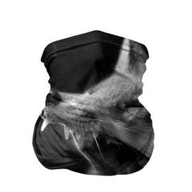 Бандана-труба 3D с принтом Лиса в Новосибирске, 100% полиэстер, ткань с особыми свойствами — Activecool | плотность 150‒180 г/м2; хорошо тянется, но сохраняет форму | animal | bw | fox | jaws | predator | sly | teeth | wild | yawn | дикая | животное | зевает | зубы | лиса | пасть | хитрая | хищник | чб