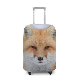 Чехол для чемодана 3D с принтом Лиса в Новосибирске, 86% полиэфир, 14% спандекс | двустороннее нанесение принта, прорези для ручек и колес | Тематика изображения на принте: animal | fox | look | predator | red | sly | wild | взгляд | дикая | животное | лиса | рыжая | хитрая | хищник