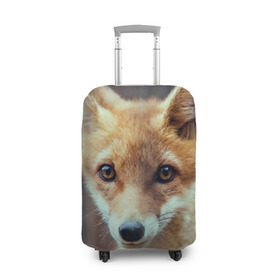 Чехол для чемодана 3D с принтом Лиса в Новосибирске, 86% полиэфир, 14% спандекс | двустороннее нанесение принта, прорези для ручек и колес | animal | baby | fox | look | predator | red | sly | wild | взгляд | дикая | животное | лиса | малыш | рыжая | хитрая | хищник