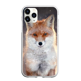 Чехол для iPhone 11 Pro матовый с принтом Лиса в Новосибирске, Силикон |  | animal | baby | fox | predator | red | sly | snow | view | wild | winter | взгляд | дикая | животное | зима | лиса | малыш | рыжая | снег | хитрая | хищник