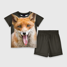 Детский костюм с шортами 3D с принтом Лиса в Новосибирске,  |  | animal | fox | look | predator | red | sly | wild | взгляд | дикая | животное | лиса | рыжая | хитрая | хищник