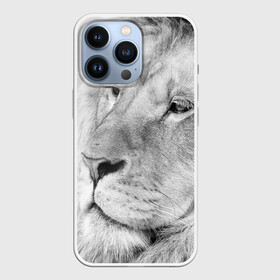 Чехол для iPhone 13 Pro с принтом Лев в Новосибирске,  |  | animal | black   white | king | lion | look | predator | wild | взгляд | дикий | животное | зверь | лев | хищник | царь | черно   белый