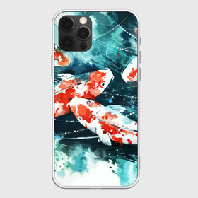 Чехол для iPhone 12 Pro Max с принтом Koi Fish (карпы кои) в Новосибирске, Силикон |  | bright | brocade | carp | color | decorative | depth | exotic | fish | koi | koi fish | sea | water | вода | глубина | декоративные | карпы | кои | море | парчовый | рыбки | цвет | экзотические | яркий