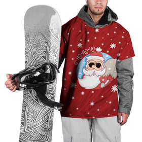 Накидка на куртку 3D с принтом HoHoHo в Новосибирске, 100% полиэстер |  | 2017 год | deer | ho | merry christmas | new year | santa | дед мороз | зима | клаус | новый год | ночь | праздник | рождество | санта | снег