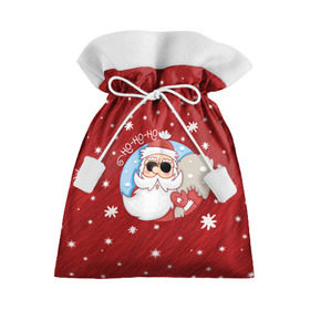 Подарочный 3D мешок с принтом HoHoHo в Новосибирске, 100% полиэстер | Размер: 29*39 см | 2017 год | deer | ho | merry christmas | new year | santa | дед мороз | зима | клаус | новый год | ночь | праздник | рождество | санта | снег