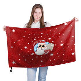 Флаг 3D с принтом HoHoHo в Новосибирске, 100% полиэстер | плотность ткани — 95 г/м2, размер — 67 х 109 см. Принт наносится с одной стороны | 2017 год | deer | ho | merry christmas | new year | santa | дед мороз | зима | клаус | новый год | ночь | праздник | рождество | санта | снег