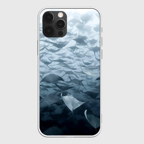 Чехол для iPhone 12 Pro Max с принтом Электрические скаты в Новосибирске, Силикон |  | depth | fish | lot | ocean | power | rays | school | sea | water | вода | глубина | косяк | много | море | океан | рыбы | скаты | электрические