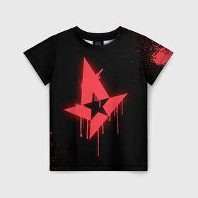 Детская футболка 3D с принтом cs:go - Astralis (Black collection) в Новосибирске, 100% гипоаллергенный полиэфир | прямой крой, круглый вырез горловины, длина до линии бедер, чуть спущенное плечо, ткань немного тянется | 0x000000123 | astralis | cs | csgo | астралис | кс | ксго