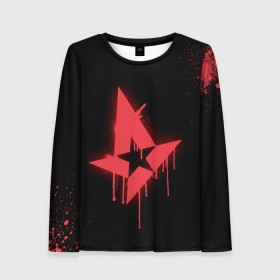 Женский лонгслив 3D с принтом cs:go - Astralis (Black collection) в Новосибирске, 100% полиэстер | длинные рукава, круглый вырез горловины, полуприлегающий силуэт | 0x000000123 | astralis | cs | csgo | астралис | кс | ксго