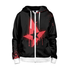 Детская толстовка 3D на молнии с принтом cs:go - Astralis (Black collection) в Новосибирске, 100% полиэстер |  манжеты и пояс оформлены широкой мягкой резинкой, двухслойный капюшон со шнурком для регулировки, спереди карманы и застежка-молния
 | 0x000000123 | astralis | cs | csgo | астралис | кс | ксго