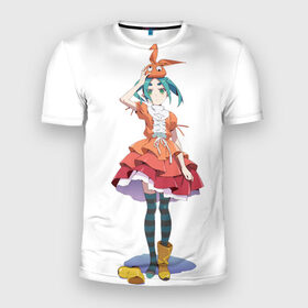 Мужская футболка 3D спортивная с принтом Ononoki Yotsugi в Новосибирске, 100% полиэстер с улучшенными характеристиками | приталенный силуэт, круглая горловина, широкие плечи, сужается к линии бедра | 