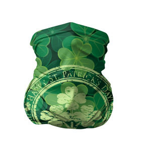 Бандана-труба 3D с принтом Ireland, Happy St. Patrick`s Day в Новосибирске, 100% полиэстер, ткань с особыми свойствами — Activecool | плотность 150‒180 г/м2; хорошо тянется, но сохраняет форму | Тематика изображения на принте: background | clover | four | green | happy st. patricks day | holiday | ireland | leaf | petal | plant | print | зеленый | ирландия | клевер | лепесток | лист | печать | праздник | растение | счастливого святого патрика | фон | четыре