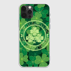 Чехол для iPhone 12 Pro Max с принтом Ireland Happy St Patricks Day в Новосибирске, Силикон |  | Тематика изображения на принте: background | clover | four | green | happy st. patricks day | holiday | ireland | leaf | petal | plant | print | зеленый | ирландия | клевер | лепесток | лист | печать | праздник | растение | счастливого святого патрика | фон | четыре