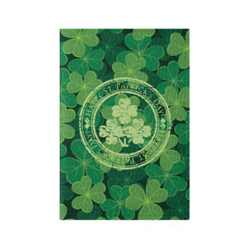 Обложка для паспорта матовая кожа с принтом Ireland, Happy St. Patrick`s Day в Новосибирске, натуральная матовая кожа | размер 19,3 х 13,7 см; прозрачные пластиковые крепления | Тематика изображения на принте: background | clover | four | green | happy st. patricks day | holiday | ireland | leaf | petal | plant | print | зеленый | ирландия | клевер | лепесток | лист | печать | праздник | растение | счастливого святого патрика | фон | четыре