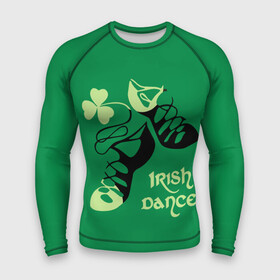 Мужской рашгард 3D с принтом Ireland, Irish dance в Новосибирске,  |  | background | black | clover | dance | green | ireland | irish | petal | soft shoes | зеленый | ирландия | ирландский | клевер | лепесток | мягкая | обувь | танец | фон | черная