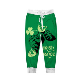 Детские брюки 3D с принтом Ireland, Irish dance в Новосибирске, 100% полиэстер | манжеты по низу, эластичный пояс регулируется шнурком, по бокам два кармана без застежек, внутренняя часть кармана из мелкой сетки | background | black | clover | dance | green | ireland | irish | petal | soft shoes | зеленый | ирландия | ирландский | клевер | лепесток | мягкая | обувь | танец | фон | черная