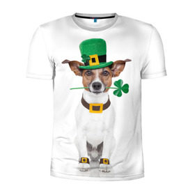 Мужская футболка 3D спортивная с принтом Ирландия в Новосибирске, 100% полиэстер с улучшенными характеристиками | приталенный силуэт, круглая горловина, широкие плечи, сужается к линии бедра | animal | breed | clover | dog | folk | fun | funny | hat | hero | ireland | irish | saint patrick | герой | животное | ирландия | ирландский | клевер | народный | порода | прикол | святой патрик | собака | шляпа | шутка