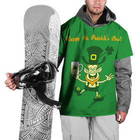 Накидка на куртку 3D с принтом Ирландия в Новосибирске, 100% полиэстер |  | irish | st. patricks day | зеленый | ирландец | лепрекон