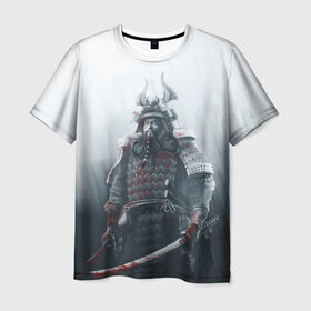 Мужская футболка 3D с принтом Shadow Tactics в Новосибирске, 100% полиэфир | прямой крой, круглый вырез горловины, длина до линии бедер | shogun | игра | меч | самурай | сегун | япония