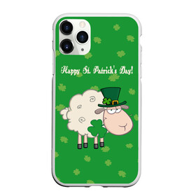 Чехол для iPhone 11 Pro матовый с принтом Ирландия в Новосибирске, Силикон |  | irish | sheep | st. patricks day | зеленый | ирландец | лепрекон | оваечка | овца