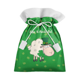 Подарочный 3D мешок с принтом Ирландия в Новосибирске, 100% полиэстер | Размер: 29*39 см | irish | sheep | st. patricks day | зеленый | ирландец | лепрекон | оваечка | овца