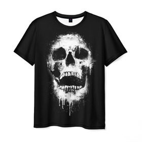 Мужская футболка 3D с принтом Evil Skull в Новосибирске, 100% полиэфир | прямой крой, круглый вырез горловины, длина до линии бедер | Тематика изображения на принте: bone | dark | death | evil | hipster | skelet | skull | кости | скелет | темнота | хипстер | череп