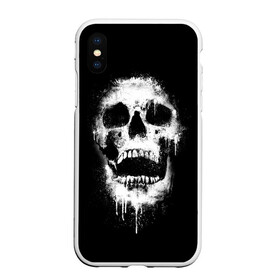 Чехол для iPhone XS Max матовый с принтом Evil Skull в Новосибирске, Силикон | Область печати: задняя сторона чехла, без боковых панелей | bone | dark | death | evil | hipster | skelet | skull | кости | скелет | темнота | хипстер | череп