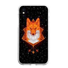 Чехол для iPhone XS Max матовый с принтом Огненный лис в Новосибирске, Силикон | Область печати: задняя сторона чехла, без боковых панелей | animal | beast | fox | heart | love | orange | животное | зверь | лис | лиса | личиска | любовь | огонь | пламя | рыжая | сердце