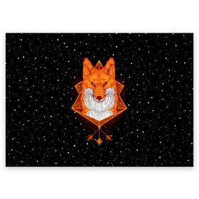 Поздравительная открытка с принтом Огненный лис в Новосибирске, 100% бумага | плотность бумаги 280 г/м2, матовая, на обратной стороне линовка и место для марки
 | animal | beast | fox | heart | love | orange | животное | зверь | лис | лиса | личиска | любовь | огонь | пламя | рыжая | сердце