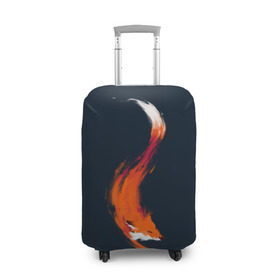 Чехол для чемодана 3D с принтом Хитрая лисичка в Новосибирске, 86% полиэфир, 14% спандекс | двустороннее нанесение принта, прорези для ручек и колес | animal | beast | fox | heart | love | orange | животное | зверь | лис | лиса | личиска | любовь | рыжая | сердце
