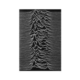 Обложка для паспорта матовая кожа с принтом Joy Division. Unknown Pleasures в Новосибирске, натуральная матовая кожа | размер 19,3 х 13,7 см; прозрачные пластиковые крепления | Тематика изображения на принте: joy division | альбом | волны | горы | линии | обложка | панк | рок