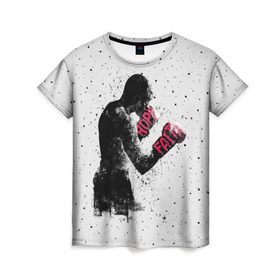 Женская футболка 3D с принтом Hope Faith в Новосибирске, 100% полиэфир ( синтетическое хлопкоподобное полотно) | прямой крой, круглый вырез горловины, длина до линии бедер | boxing | combat | fight | fighter | kickboxing | muay thai | wrestling | боец | бой | бокс | боксер | драка | кикбоксинг | май тай