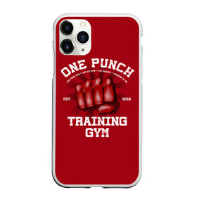 Чехол для iPhone 11 Pro матовый с принтом One Punch Gym в Новосибирске, Силикон |  | Тематика изображения на принте: boxing | combat | fight | fighter | kickboxing | muay thai | wrestling | боец | бой | бокс | боксер | драка | кикбоксинг | май тай