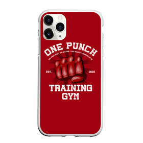 Чехол для iPhone 11 Pro матовый с принтом One Punch Gym в Новосибирске, Силикон |  | boxing | combat | fight | fighter | kickboxing | muay thai | wrestling | боец | бой | бокс | боксер | драка | кикбоксинг | май тай