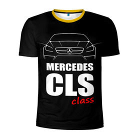 Мужская футболка 3D спортивная с принтом Mercedes CLS Class в Новосибирске, 100% полиэстер с улучшенными характеристиками | приталенный силуэт, круглая горловина, широкие плечи, сужается к линии бедра | mercedes benz | mercedes cls 63 amg | авто | автомобиль | машина | мерседес | тачка