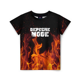 Детская футболка 3D с принтом Depeche Mode в Новосибирске, 100% гипоаллергенный полиэфир | прямой крой, круглый вырез горловины, длина до линии бедер, чуть спущенное плечо, ткань немного тянется | дипиш | мод | музыка | рок