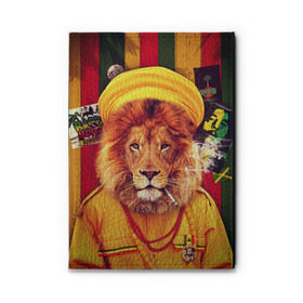 Обложка для автодокументов с принтом Ямайка лев в Новосибирске, натуральная кожа |  размер 19,9*13 см; внутри 4 больших “конверта” для документов и один маленький отдел — туда идеально встанут права | jamaica | lion