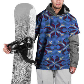 Накидка на куртку 3D с принтом Снежинки вышивка в Новосибирске, 100% полиэстер |  | 3d | christmas | вышивка | елка | елочки | красный | новогодние | новый год | перчатки | подарки | праздники | рождество | свитер | снег | снежинки | текстуры