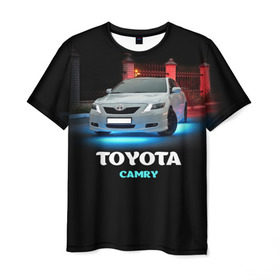 Мужская футболка 3D с принтом Toyota Camry в Новосибирске, 100% полиэфир | прямой крой, круглый вырез горловины, длина до линии бедер | camry | toyota | авто. автомобиль | камри | машина | тачка | тойота