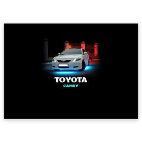 Поздравительная открытка с принтом Toyota Camry в Новосибирске, 100% бумага | плотность бумаги 280 г/м2, матовая, на обратной стороне линовка и место для марки
 | camry | toyota | авто. автомобиль | камри | машина | тачка | тойота