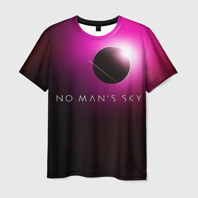 Мужская футболка 3D с принтом No Man`s Sky 1 в Новосибирске, 100% полиэфир | прямой крой, круглый вырез горловины, длина до линии бедер | 