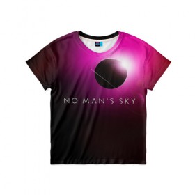 Детская футболка 3D с принтом No Man`s Sky 1 в Новосибирске, 100% гипоаллергенный полиэфир | прямой крой, круглый вырез горловины, длина до линии бедер, чуть спущенное плечо, ткань немного тянется | 