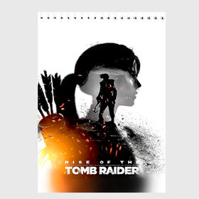 Скетчбук с принтом Rise of the Tomb Raider 1 в Новосибирске, 100% бумага
 | 48 листов, плотность листов — 100 г/м2, плотность картонной обложки — 250 г/м2. Листы скреплены сверху удобной пружинной спиралью | Тематика изображения на принте: rise of the tomb raider | tomb raider | восхождение расхитительницы гробниц | расхитительница гробниц