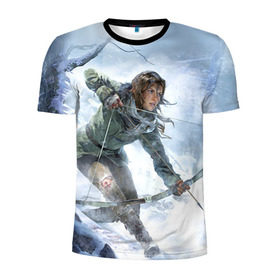 Мужская футболка 3D спортивная с принтом Rise of the Tomb Raider 3 в Новосибирске, 100% полиэстер с улучшенными характеристиками | приталенный силуэт, круглая горловина, широкие плечи, сужается к линии бедра | rise of the tomb raider | tomb raider | восхождение расхитительницы гробниц | расхитительница гробниц