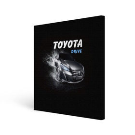 Холст квадратный с принтом Toyota Drive в Новосибирске, 100% ПВХ |  | crown | toyota | авто | автомобиль | краун | машина | тачка | тойота