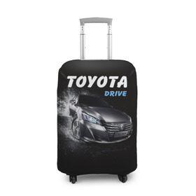 Чехол для чемодана 3D с принтом Toyota Drive в Новосибирске, 86% полиэфир, 14% спандекс | двустороннее нанесение принта, прорези для ручек и колес | crown | toyota | авто | автомобиль | краун | машина | тачка | тойота