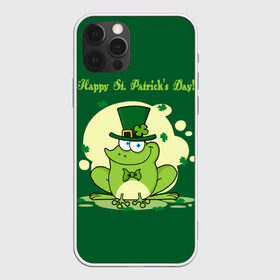 Чехол для iPhone 12 Pro Max с принтом Ирландия в Новосибирске, Силикон |  | clover | frog | green | happy st. patricks day | ireland | irish | moon | день святого патрика | зелёная | ирландец | ирландия | клевер | луна | лягушка | счастливый | шляпа